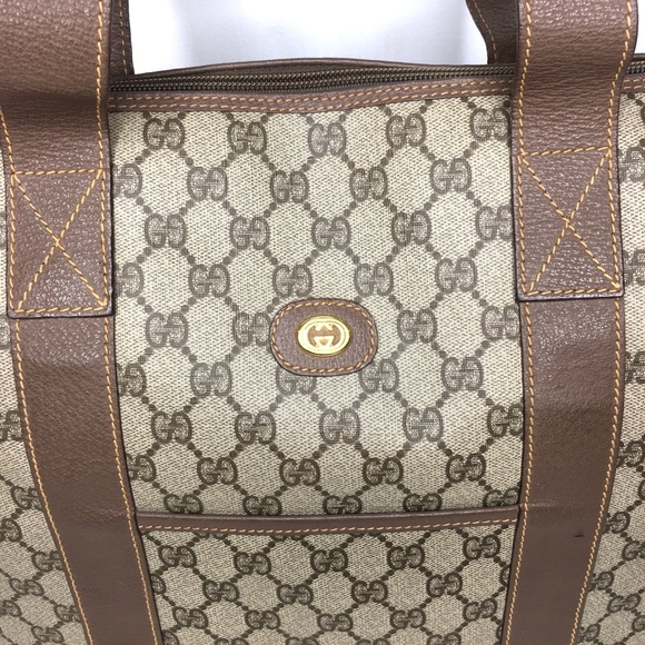 Gucci authentic brown monogram coated canvas XL tote bag - Picture 8 of 15